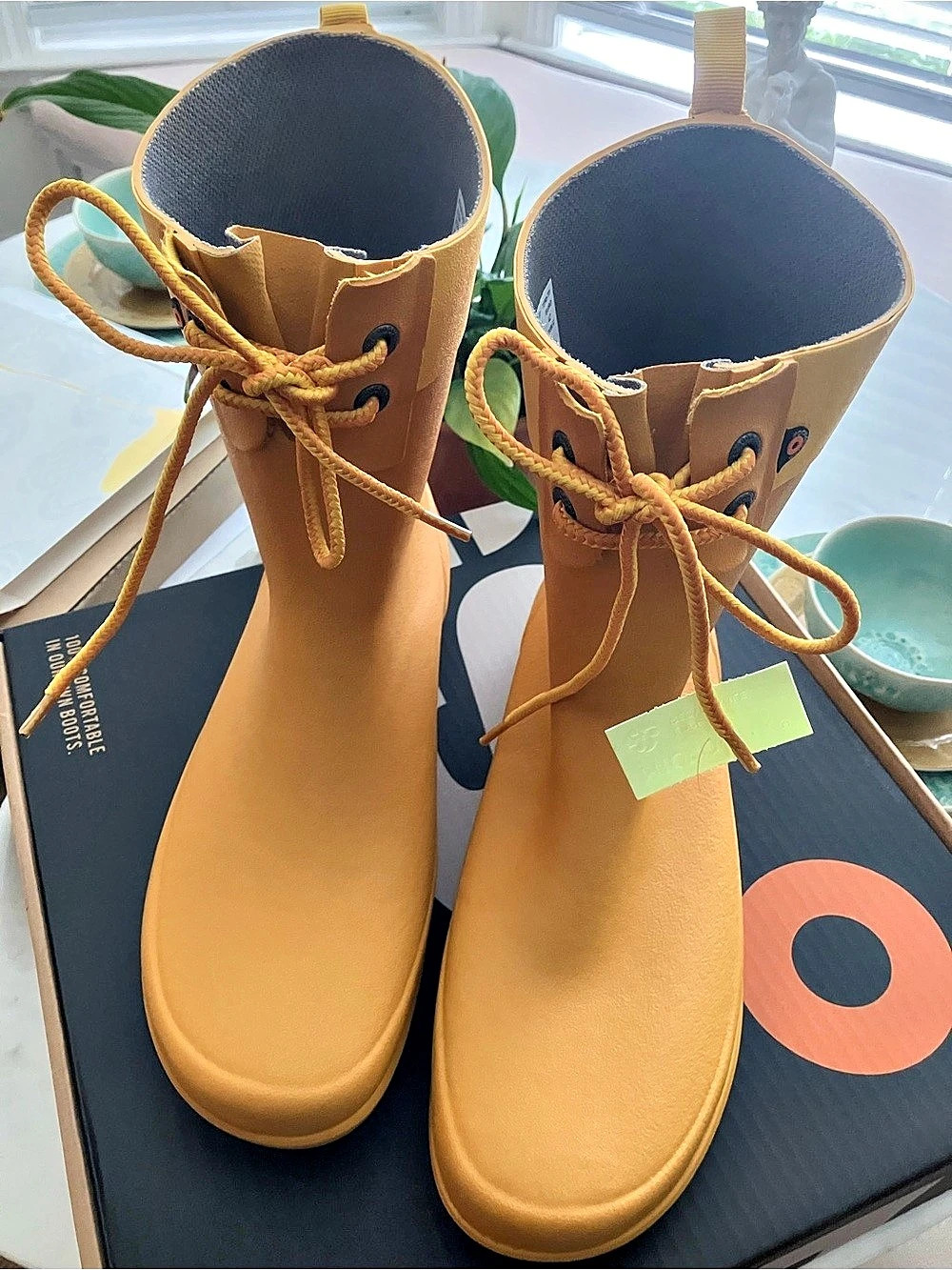 Bogs Flora 2-Eye Boot Rain Boots Yellow US 11